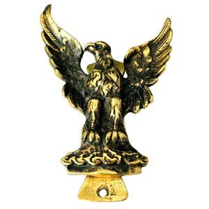 19th Century Georgian Brass Eagle Door Knocker Bird Open Wings Spread England